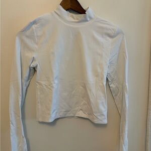 BABATON CONTOUR TURTLENECK CROPPED WHITE